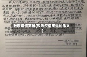 致敬疫情英雄(致敬疫情英雄的作文)