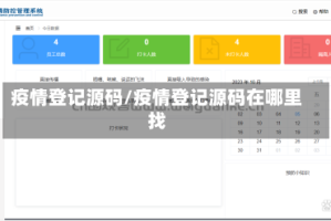 疫情登记源码/疫情登记源码在哪里找