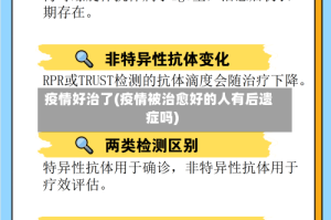 疫情好治了(疫情被治愈好的人有后遗症吗)