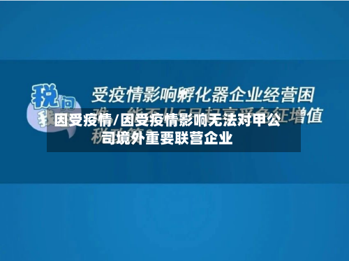 因受疫情/因受疫情影响无法对甲公司境外重要联营企业-第1张图片
