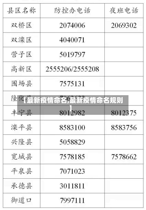 【最新疫情命名,最新疫情命名规则】-第3张图片