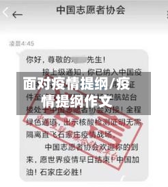 面对疫情提纲/疫情提纲作文-第1张图片